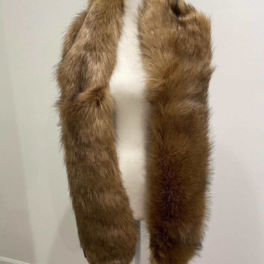 Brown Faux Fur Scarf